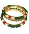 Nihaarika Pearls Pretty Pair of Pearl & Bead Studded Bangles