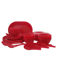 Incrizma Red 44 Pcs Round Dinner Set