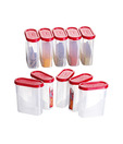 Prime Houseware Modular Food Saver Containers-Set Of 10 pc.(Red)