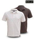 Rigo White & Brown Pack of 2 Polo T-Shirts