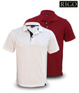 Rigo White & Red Pack of 2 Polo T-Shirts