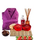 Luxury of strawberries Gift basket with Spa Essentials Set