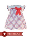 Nauti Nati White & Orange Bubble Dress For Kids