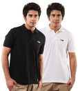 T-Go Black-White Pack of Polo T-shirts