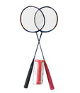 Bhaseen 2 Economy Badminton Rackets and 3pc Feather Shuttlecock Pack