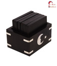 Home Sparkle Black Moon Square Coasters
