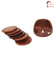 Home Sparkle Round Wooden Coasters