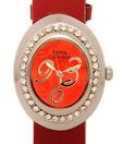Nova Red Crystal Studded Bezel Watch