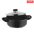 Vinod Black Pearl Cook & Serve Pot With Lid - 22 cm