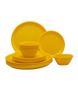 Incrizma Yellow 18 Pcs Round Dinner Set