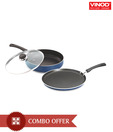 Vinod Zest Combo of Omni Tawa & Fry Pan With Lid