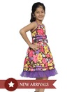 Kilkari Purple Strap Haulter Frock For Kids