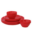 Incrizma Red 18 Pcs Round Dinner Set