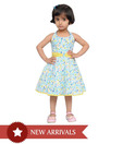 Kilkari Blue Haulter Neck Frock For Kids