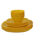 Incrizma Yellow 18 Pcs Square Dinner Set