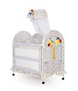 Delia Baby Steel Bed With Cradle-Coral Pink