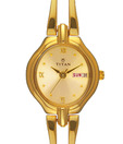 Titan Brilliant Golden Watch