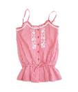 Vintage Angels Red & White Checks Top For Kids