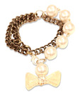 Spyra Japanese Pearls & Silver Bow Bracelet