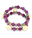 Spyra Exclusive Crystal & Purple Coral Bracelet