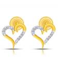 11 Diamonds Heart Bound Diamond Studded Silver Earrings