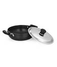 Sunflame Black Hard Anodised Deep Karahi- 2.40 L