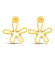 11 Diamonds Stylised Floral Diamond Studded Silver Earrings