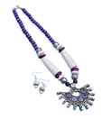 Kiya Violet Sun Dial Necklace Set