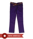 612 Ivy Purple Cotton Satin Trousers For Kids