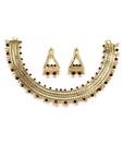 Adhira Stone Studded Golden Plated Necklace Set