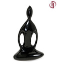 Design Hut Black Praying Buddha Statue- Small