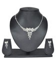 Diovanni CZ Bow Design Necklace Set