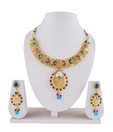 Adhira Traditional Golden Plated Necklace Set