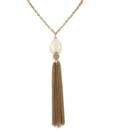 Addons Golden Strand White Beaded Neckpiece