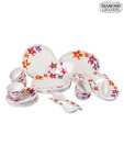 Diamond Crockery Multi-coloured Floral Dinner Set - 31 Pcs