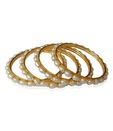 Sri Venkateshwara Seed Pearl Single Line Bangles - Set Of 4