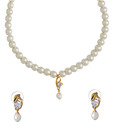 Oleva Round Pearl Drop Necklace Set