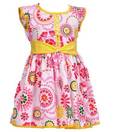 Kilkari Pink Girls Sleeveless Frock For Kids