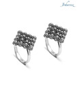 Johareez Dainty Oxidized Sterling Silver Toe Rings