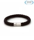 Vendee Trendy Brown Leather Bracelet