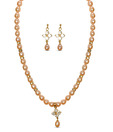 Raaga Jewels Gleamy CZ & Pearl Necklace Set