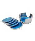 Golmaalshop Trendy Blue Coaster Set - 6 Pcs