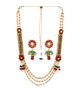Ada Fine Shimmer Floral Wedding Necklace Set