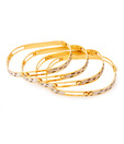 Ada Set of Four Rounded Corner Rectangular Bangles