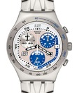 Swatch Radiant White-Silver-Blue Watch