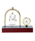 Antraa Stylish Glass Ganesha Idol Table Top Watch Showpiece
