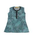 Navvyya Turquoise Blue & Black Girls Kurti