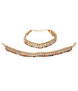 Adhira Pair of Pretty String Multi-coloured Payals