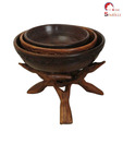 Home Sparkle Kitchen Bowl With Cobra Stand - Set Of 3