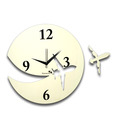 Panache Silver Aeroplane Wall Clock